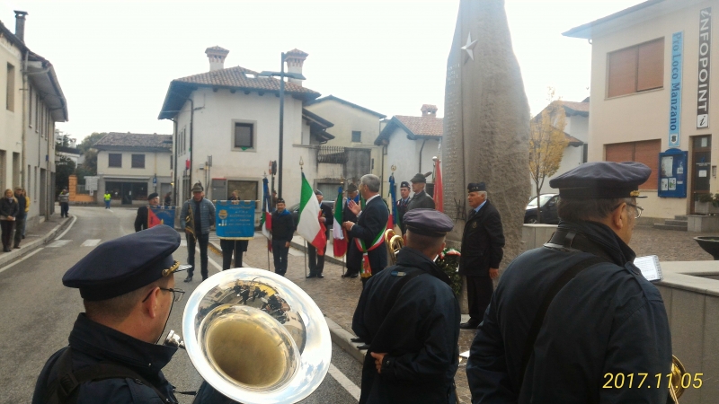 5 novembre 2017. Festa Unità d'Italia a Manzano