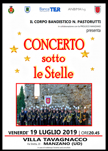 Concerto sotto le stelle in Villa Tavagnacco